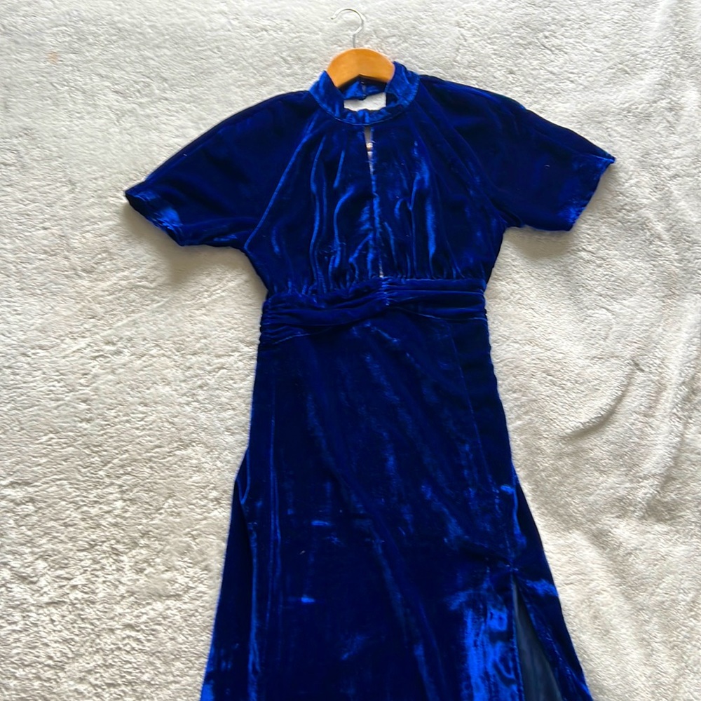 Lovers + Friends label velvet gown a-line velvet